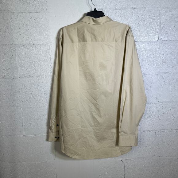 Alfani Men's Slim-Fit Temp Regulating Dress Shirt, Brown Rice 17-17.5 36-37 $65 - Picture 8 of 10